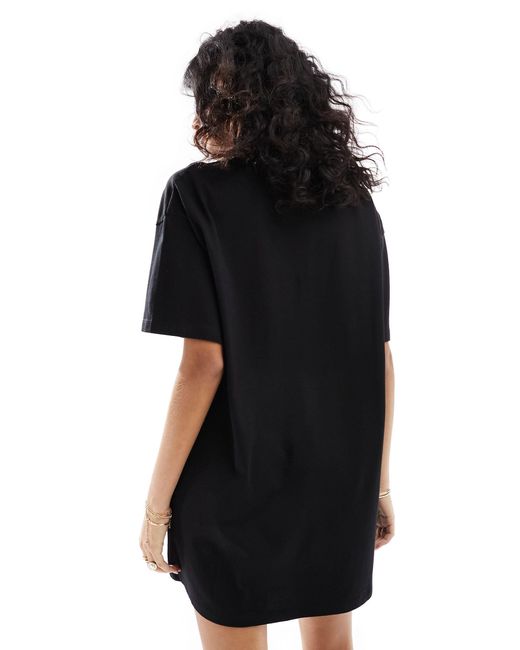 Vestido corto extragrande estilo camiseta ASOS de color Black