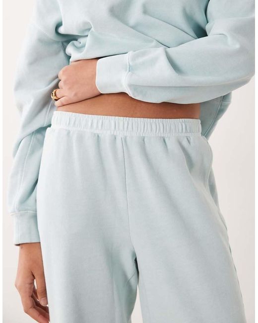 ARKET Blue Co-ord Pure Cotton Adjustable Wide Leg joggers