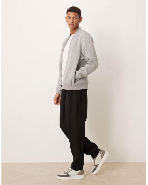 ASOS Black Tapered Trackies With Front Pleats for men