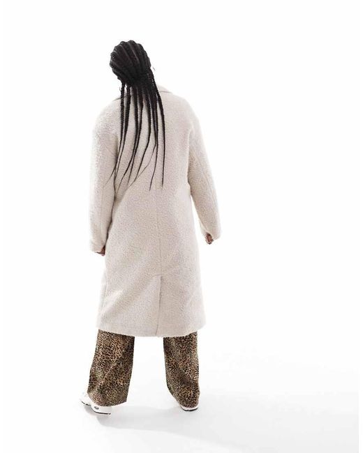 ONLY White Borg Formal Coat