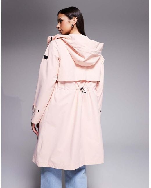 Barbour Pink Kyra Longline Hooded Waterproof Jacket