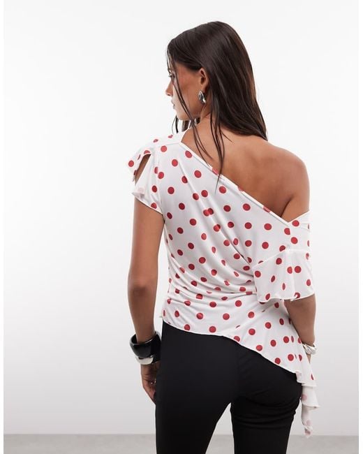 Reclaimed Vintage White Asymmetric Top