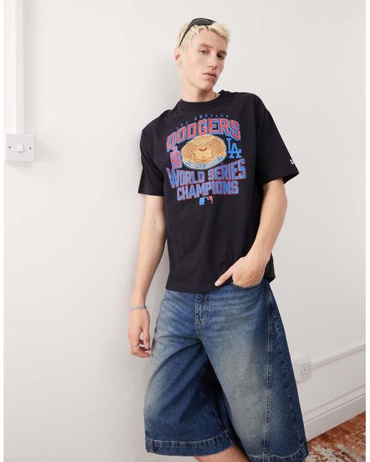 Camiseta Con Estampado "World Series" De Los La Dodgers De KTZ de hombre de color Blue