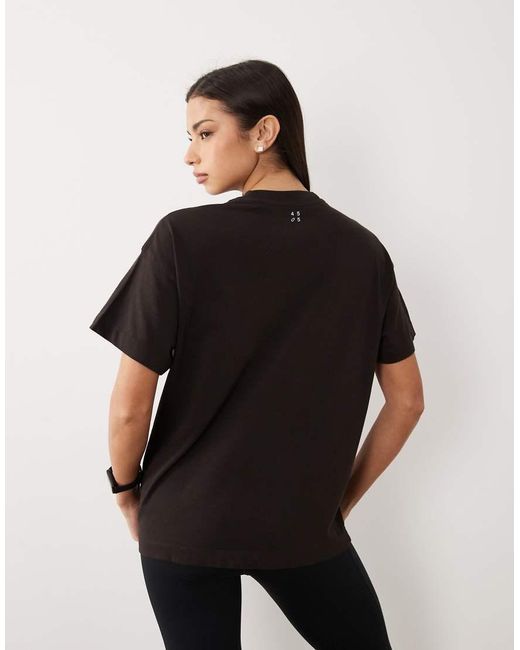 4505 Black Icon Heavyweight Cotton Oversized T-shirt With Quick Dry Finish