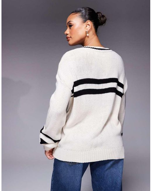 Princess Polly Blue Mystique Slouchy V Neck Jumper