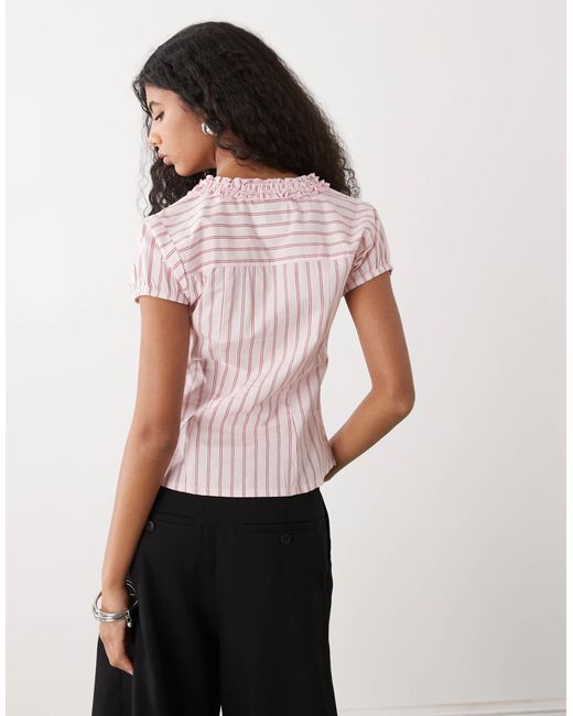Collusion Pink – kurzärmlige bluse