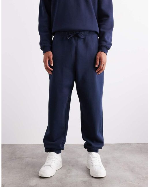 ASOS Blue Essential Oversized Sweatpants for men