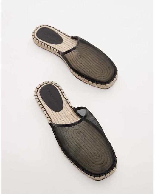 TOPSHOP Brown Harry Espadrille Mule