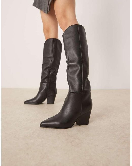 ALDO Natural Kaely Western Detail Knee High Boots