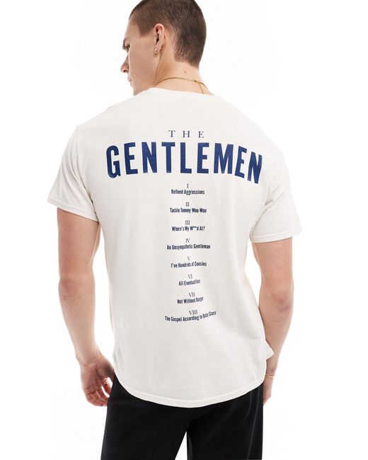 ASOS White Oversized License T-shirt With Netflix The Gentlemen Prints