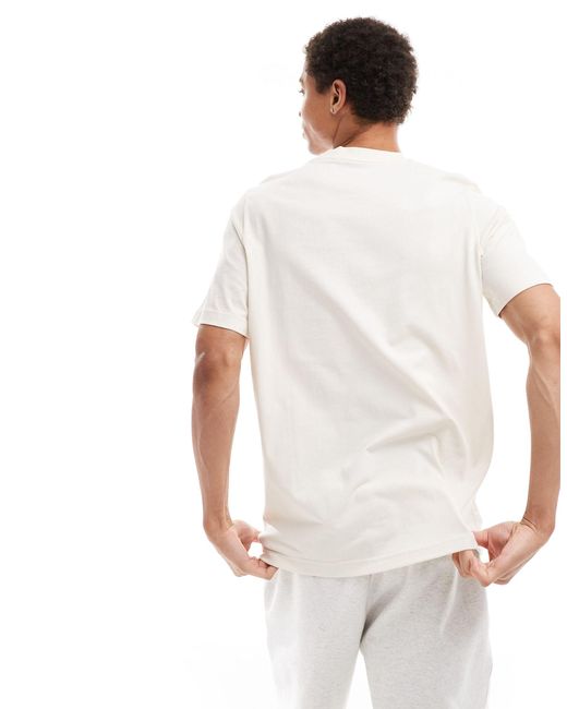 Camiseta blanca con estampado gráfico abombado Adidas Originals de hombre de color White