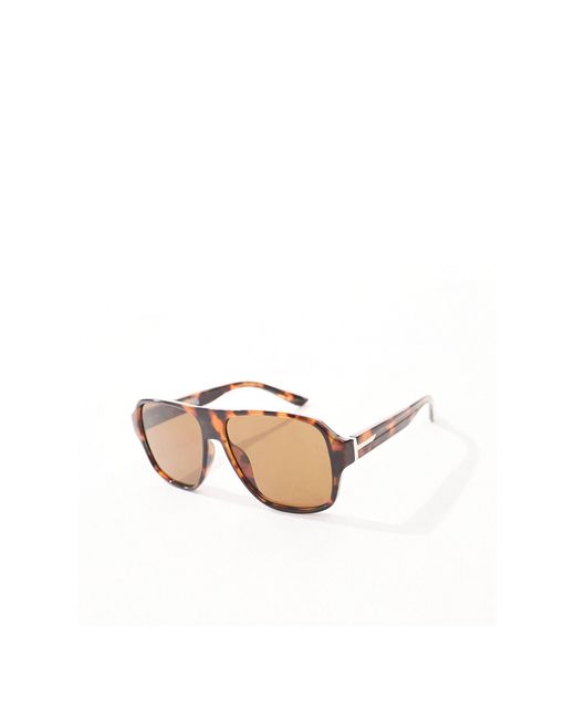 Reclaimed (vintage) Brown – pilotensonnenbrille mit brauen gläsern
