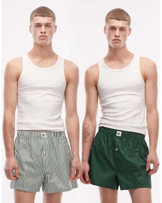 Lacoste Blue 2 Pack Woven Boxers for men