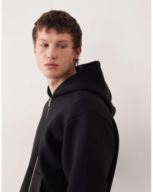 Jack & Jones Blue Oversized Hoodie With Double Zip for men