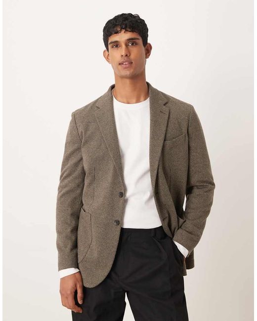 Blazer di Mango in Natural da Uomo