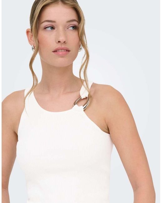ONLY White Knitted Top
