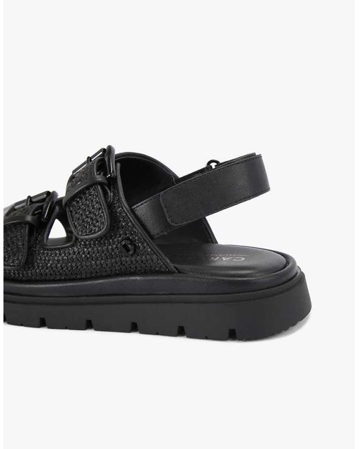Carvela Kurt Geiger Black Pavilion Slingback Flat Sandals