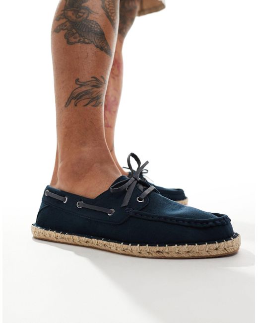 ASOS Blue Boat Shoe Espadrille for men