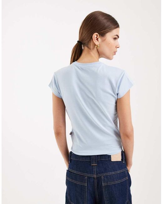 Dickies Blue Capped Sleeve Baby Tee