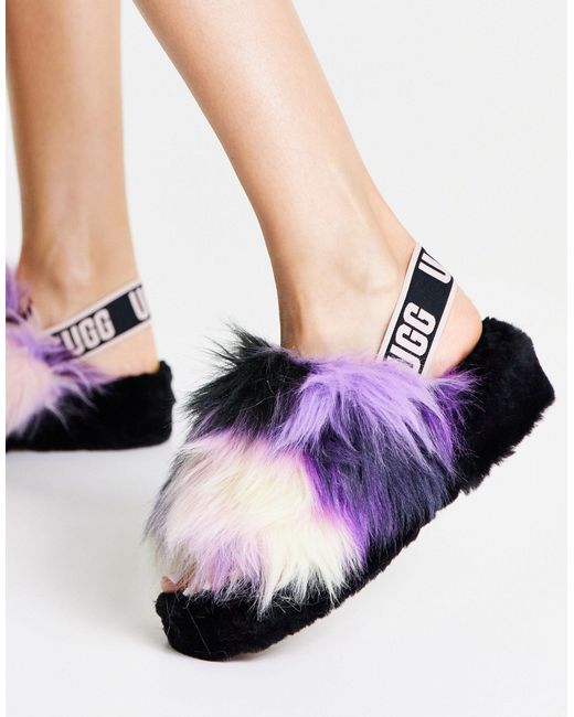 ugg fluff yeah slide purple