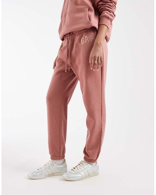 Gap Pink Everyday Cuffed Logo Joggers