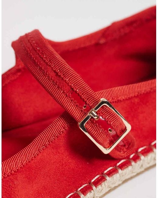 ASOS Red Jasmine Mary Jane Espadrille Ballet Flats
