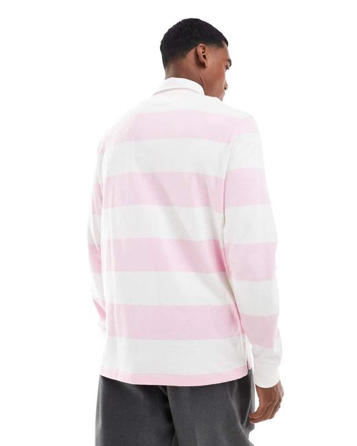 Polo Ralph Lauren Rugby Poloshirt Met Heritage Beer-Logo En Strepen in het White voor heren