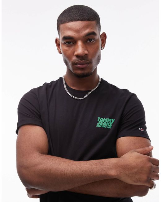 Tommy Hilfiger – t-shirt in Black für Herren
