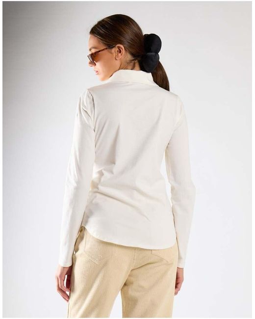 NARRATED White Slim Fit Collared Shirt