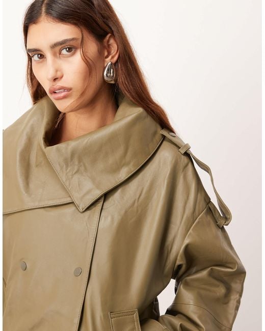ARRANGE Natural Soft Leather Jacket