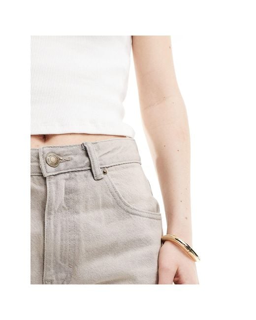 Pull&Bear White – weit geschnittene jeans