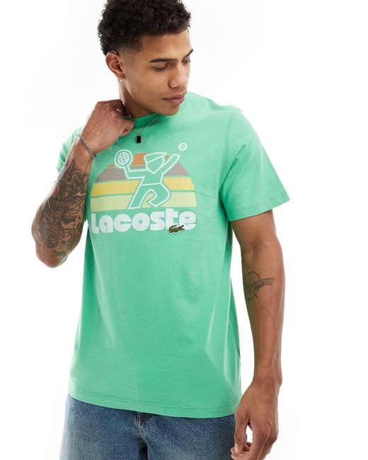 Lacoste Green Graphic Front Short Sleeve T-shirt for men