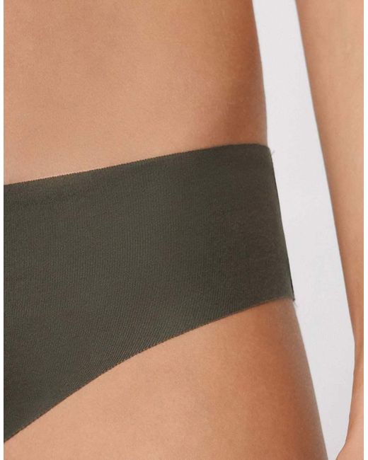 Tezenis Green Seamless Cotton Knickers