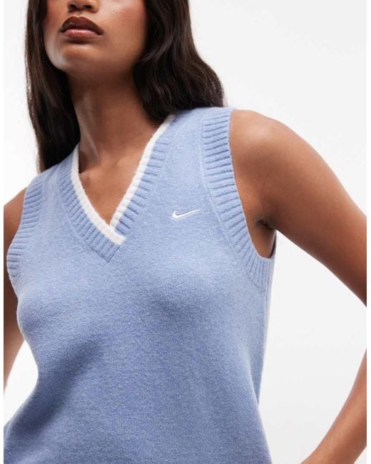 Chaleco De Punto-Negro Nike de color Blue