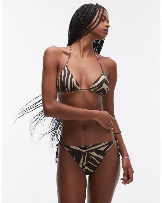 & Other Stories Brown Side Tie Bikini Bottom