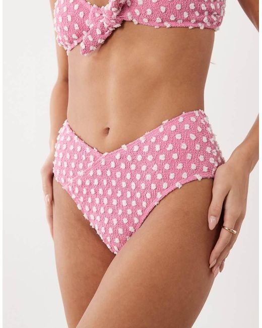 South Beach Pink Wrap Bikini Bottom