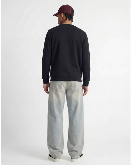 Jack & Jones Black Sweatshirt With Script Logo for men