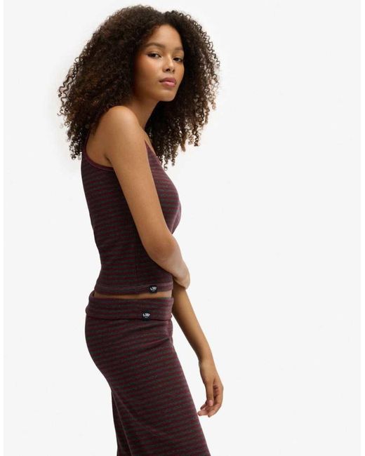 Superdry Brown Athletic Essentials Fold Over Joggers