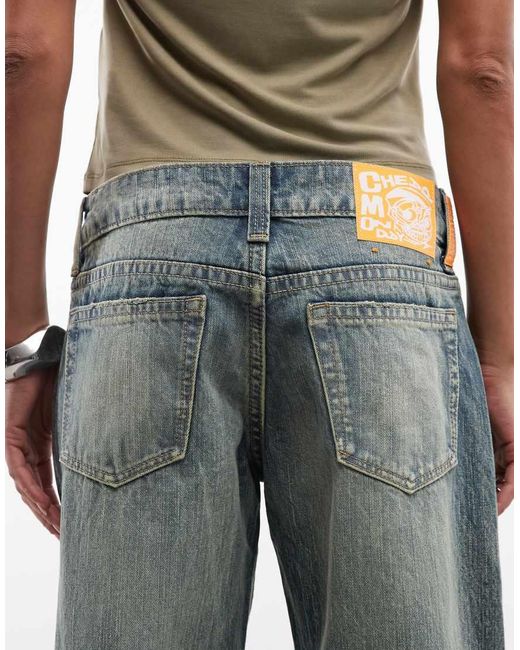 Vaqueros Denim Holgados De Corte Loose Fit En Lavado Azul Difuminado Cheap Monday de color Blue
