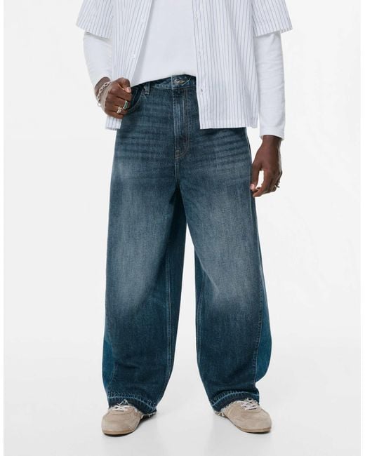 Pull&Bear – superweite jeans in Blue für Herren