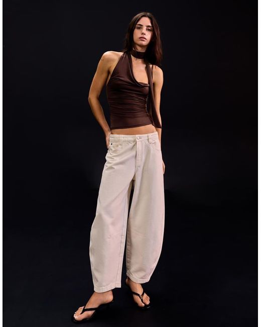 Bershka Black Asymmetric Kerchief Top