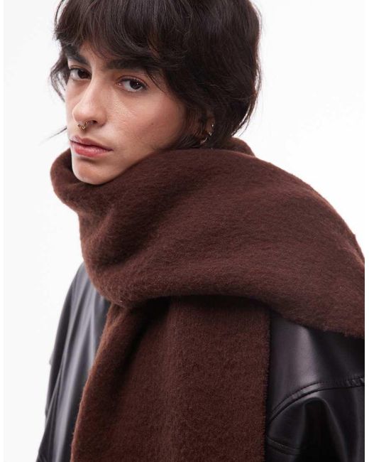 Tommy Hilfiger Brown Tassel Scarf