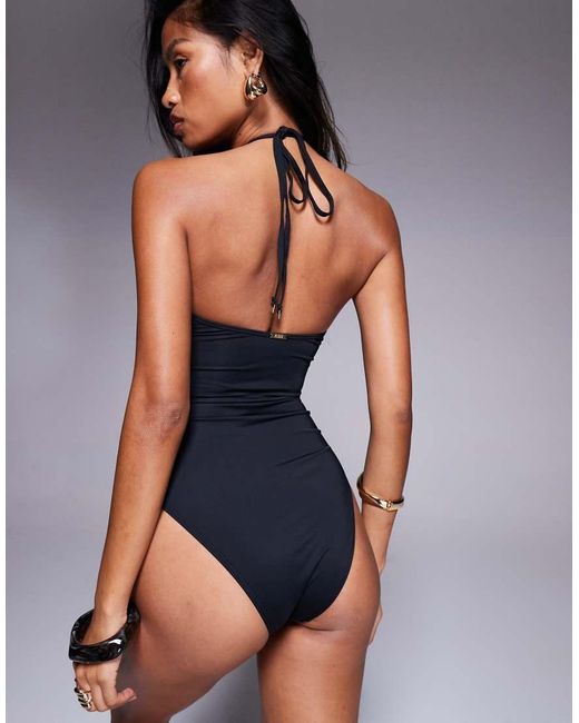 KBX Blue Halter Swimsuit