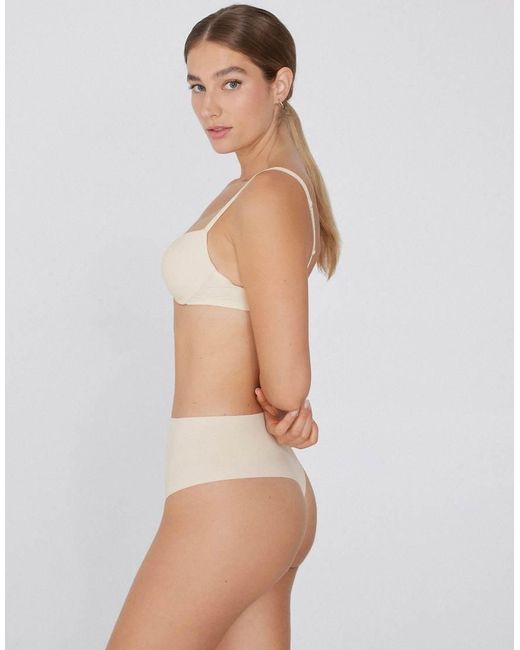 Tezenis Natural High-Waist Laser-Cut Brazilian Briefs