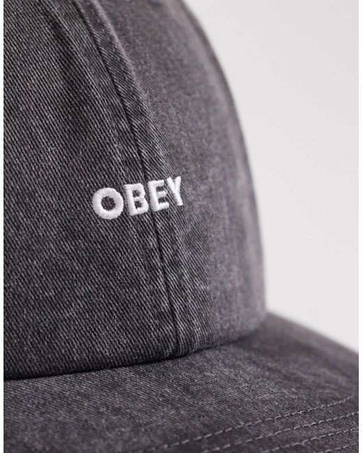 Obey Gray – pigment – strapback-kappe