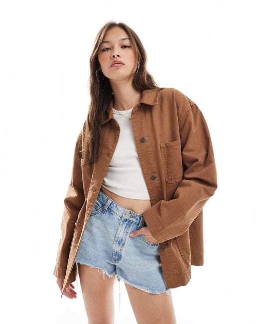 Chaqueta Vaquera Barn De -Marrón ASOS de color Blue