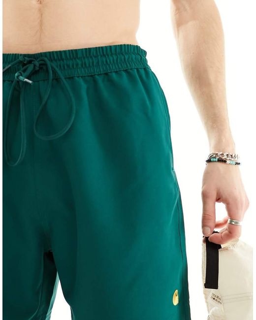 Carhartt Blue Chase Swim Shorts for men