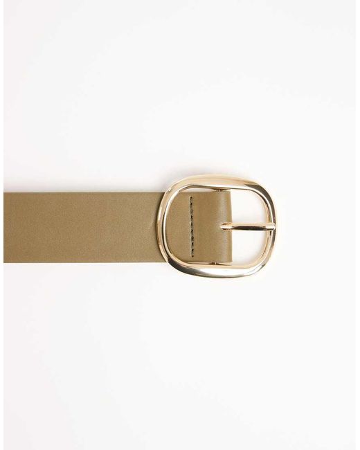 Pieces Blue Chunky Gold Buckle Belt