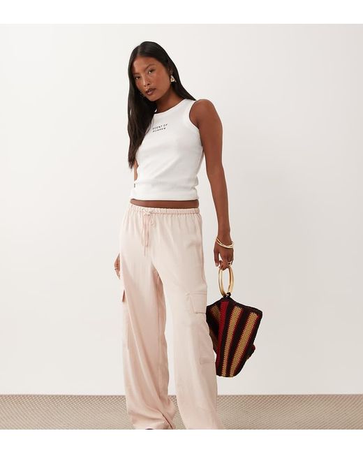 Miss Selfridge Natural Tailored Fluid Cargo Trouser
