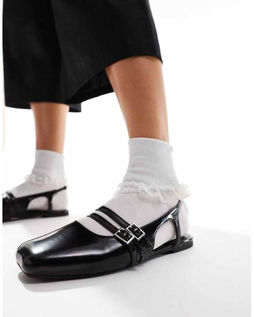 Cotton On Black ziggy Slingback Ballet Pump